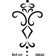 Airbrush Tattoo Noktalı Zarif Hatlar Yapışkanlı Stencil Süsleme ve Boyama Kalıbı
