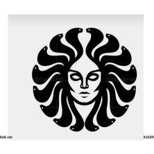 Airbrush Tattoo Medusa Yapışkanlı Stencil Süsleme ve Boyama Kalıbı