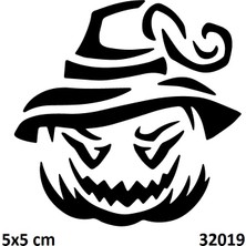 Airbrush Tattoo Bal Kabağı Hallowen Yapışkanlı Stencil Süsleme ve Boyama Kalıbı