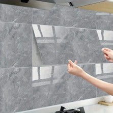 Efe Avm Gri Mermer Desenli Alüminyum Duvar Sticker