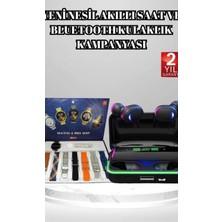 Powerbank Bluetooth Kulaklık ve Akıllı Saat 7 Kordonlu Metal Kordon Plastik Kordon