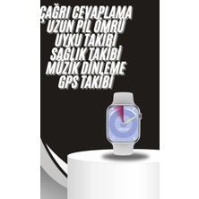 Akıllı Saat Gümüş Kasa Bluetooth Kulaklık Hediyeli Çok Fonksiyonlu Ikili Set