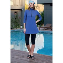 Tesmay Likralı Yarı Kapalı Tesettür Mayo 3411