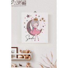 Lilabio Isme Özel Çocuk Odası Kanvas Tablo Prenses (17X21 Cm)