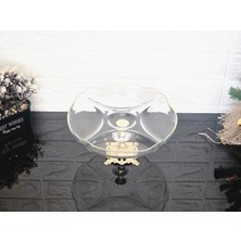 Atabey Home Küçük Bölmeli Servis Tabağı Döküm Kare Gold Ayaklı  & Sunumluk & Kahvaltılık & Çerezlik 25 cm