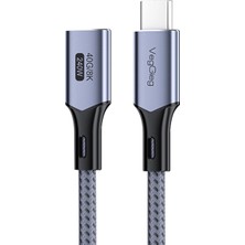 Hype Store Veggieg USB 4.0 E-Mark 240W 40GBPS Thunderbolt 4 8k 60Hz Type-C Uzatma Kablosu 1 Metre