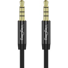 Hype Store Veggieg 3.5mm Jack Trrs Hi-Fi Örgülü Aux Mikrofon ve Ses Kablosu 3 Metre