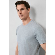 Kiğılı Bisiklet Yaka Slim Fit Süprem Pamuklu Basic Tişört