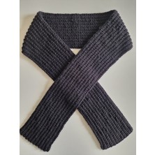 Hobi Kafe El Örgüsü Siyah Atkı 18CM*190CM