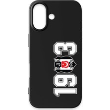 iPhone 16 Uyumlu Beşiktaş 1903 Siyah Silikon Lisanslı Telefon Kılıfı