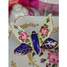Manushum Kelebek Porselen Aksesuar-Lacivert 1 Adet