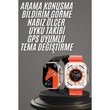 Yaman Market Yeni Model Akıllı Saat Ultra Akıllı Saat Gümüş Kasa 45MM Titreşim - KB002H-6HCVJ5