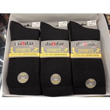 Dündar Erkek Cotton Havlu Tenis Çorabı- 4 Mevsim- Dikişsiz - Soft Yıkama - Parfümlü- 6 Adet- (40-44 Beden)(Siyah)