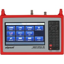 Satfinder AS07-STCA 4K Dvb S-S2/T-T2/C/J.83B/ISDB-T Sinyal Analizörü + Görüntülü Uydu Bulucu + Kamera Test Cihazı