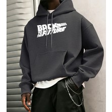 Geleceğe Dönüş Baskılı Sokak Günlük Kapüşonlu Üstleri Erkek Polar Modası Sweatshirtler Sonbah