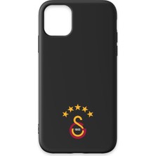 iPhone 11 Uyumlu Galatasaray 5 Yıldız Arma Siyah Silikon Lisanslı Telefon Kılıfı