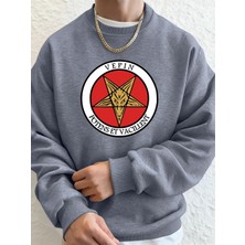 Vepin Potens Et Vacillent Baskılı Erkek Kazak Kış Bisiklet Yaka Kapüşonlular Sokak Polar Sıca