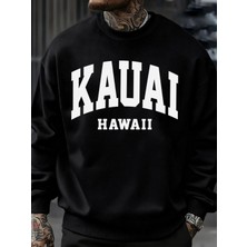 Kauai Hawaii Mektup Baskılar Erkek Kazak Moda Hip Hop Kazak Polar Büyük Boy Giysiler Sonbahar