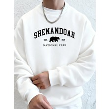 Senandah Ulusal Parkı Ayı Baskılar Hoodie Erkekler Sıcak Cep Kapşonlu Kazak Polar Temelleri T