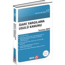 Beta Basım Yayım Cep Kanunları Serisi 17 - Idari Yargılama Usulü Kanunu  (Yeni)