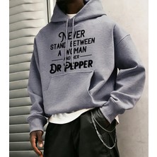 Never Stand Between A Woman Desenli Erkek Basic Kapüşonlu Üst Günlük 14 Renk Sweatshirt Polar