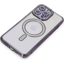 Olinea Newface Iphone 15 Kılıf Joke Simli Magneticsafe Kılıf - Derin Mor