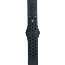 Epilons Newface Watch 20MM Spor Delikli Kordon - Siyah-Füme