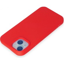 Epilons Newface Iphone 15 Kılıf Nano Içi Kadife Silikon - Kırmızı