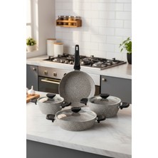 Emsan Stone Granit 7 Parça Tencere Seti