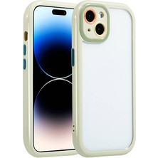 Ceponya iPhone 14 Kılıf Kamera Korumalı Renkli Kenar ve Çerçeve Tasarımlı Ahenk Kapak