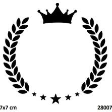 Airbrush Tattoo Barış Tacı Yapışkanlı Stencil Süsleme ve Boyama Kalıbı