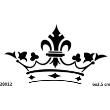 Airbrush Tattoo Süslü Taç Yapışkanlı Stencil Süsleme ve Boyama Kalıbı Stencil Kalıp