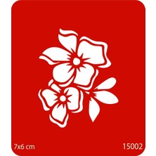 Airbrush Tattoo Bahar Çiçekleri Yapışkanlı Stencil Süsleme ve Boyama Kalıbı Şablon