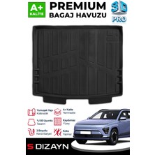 Universal S-Dizayn Hyundai Kona Elektrikli 3D Pro Bagaj Havuzu 2024 Üzeri A+ Kalite