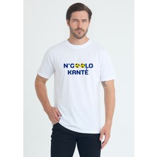 Windy Island Erkek Bisiklet Yaka "n Golo Kante" Baskılı %100 Pamuk T-Shirt