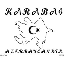 Airbrush Tattoo Karabağ Haritası Yapışkanlı Stencil Süsleme ve Boyama Kalıbı