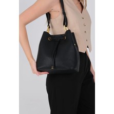 Silver & Polo Silver Polo Siyah - Siyah Mini Rolax Kadın Omuz Çantası SP1241