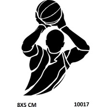 Airbrush Tattoo Basketbol Skor Modeli Yapışkanlı Stencil Süsleme ve Boyama Kalıbı