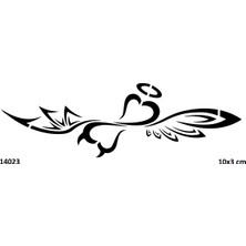 Airbrush Tattoo Kanatlı Melek ve Şeytan Yapışkanlı Stencil Süsleme ve Boyama Kalıbı