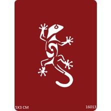 Airbrush Tattoo Kertenkele Stencil Süsleme ve Boyama Kalıbı