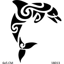 Airbrush Tattoo Tribal Yunus Yapışkanlı Stencil Süsleme ve Boyama Kalıbı