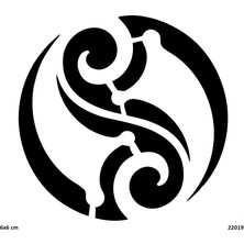 Airbrush Tattoo Tribal Daire Yapışkanlı Stencil Süsleme ve Boyama Kalıbı