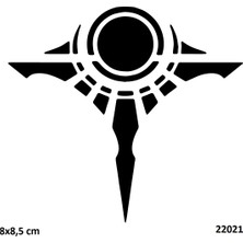 Airbrush Tattoo Tribal Şekil Yapışkanlı Stencil Süsleme ve Boyama Kalıbı