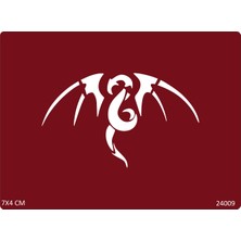 Airbrush Tattoo Uçan Ejderha Yapışkanlı Stencil Süsleme ve Boyama Kalıbı