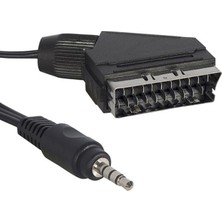 Av Kablo Scart Kablo 3.5 mm Stereo 1.2 Metre Kısa Jack