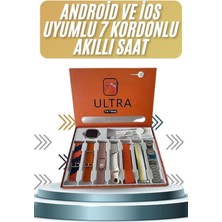 7 Kordonlu Akıllı Saat Plastik Kordon Hasır Kordon Çelik Kordon