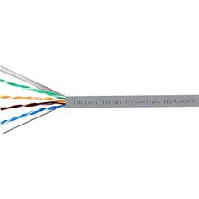 Kaia Life Orıng RW-U0605GRY U/utp Cat6 23AWG Lszh 250MHZ 500 Metre Bakır Gri Renk Network Kablosu