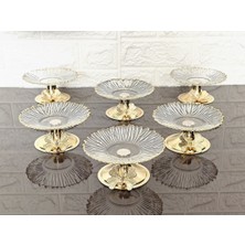 Atabey Home 6 Adet Kelebek Ayaklı Sunum Tabak 13 cm & Lokumluk & Kahve Yanı