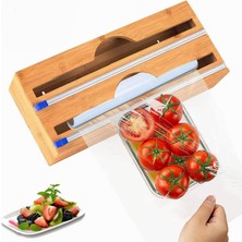 Hype Store Orret Home Bambu Asılabilir Streç Film ve Alüminyum Folyo Kesme Aleti, Kesici Streçlik ve Folyoluk,