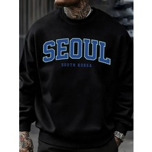 Seul Güney Kore Baskı Erkek Kazaklar Polar Hip Hop Kazak Günlük Giysiler Sonbahar Bisiklet Ya